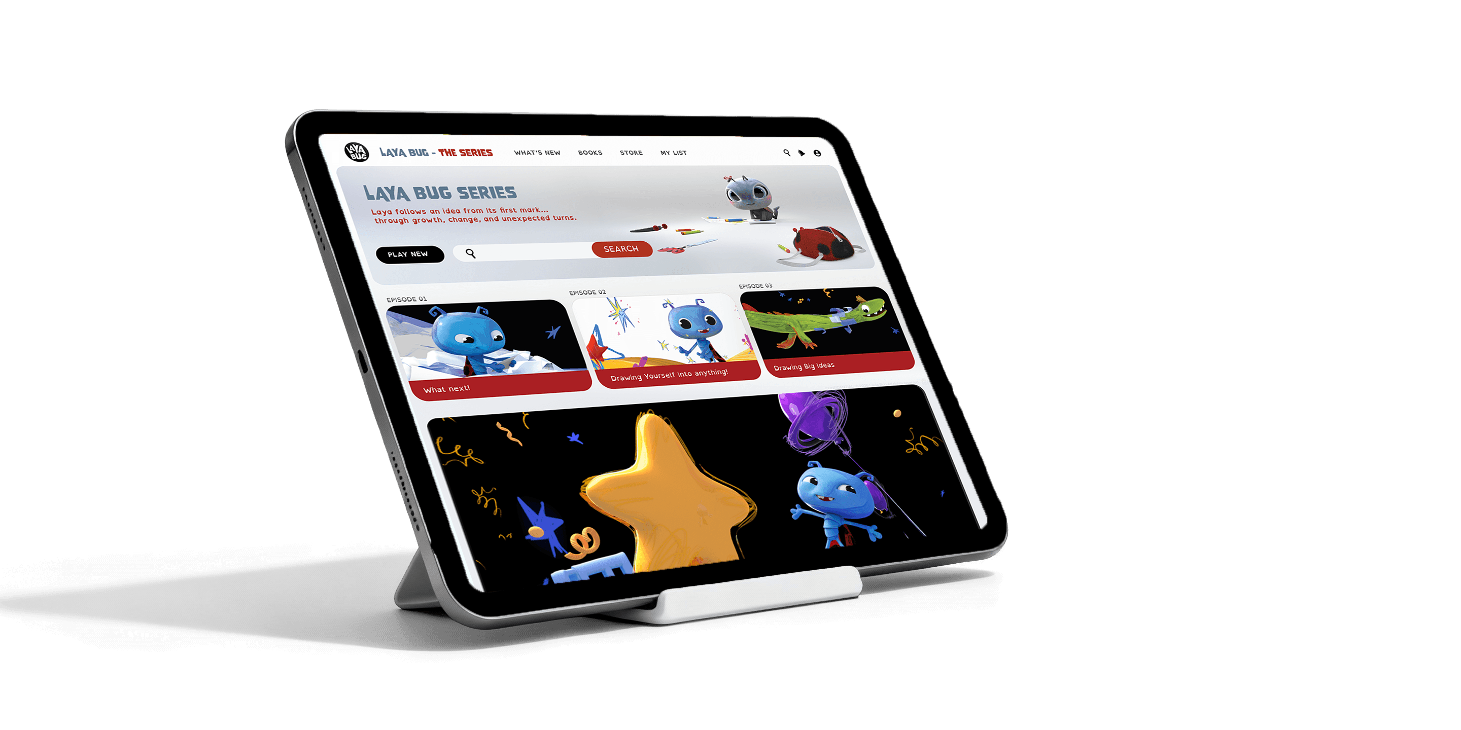 Laya Bug animated series tablet preview